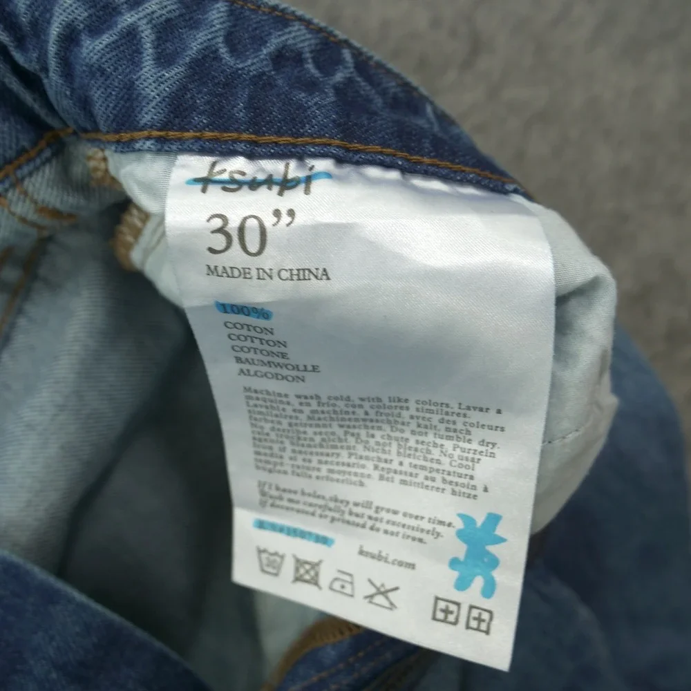 Ksubi Jeans Womens 30 Blue Playback Relaxed High Waist Denim Streetwear